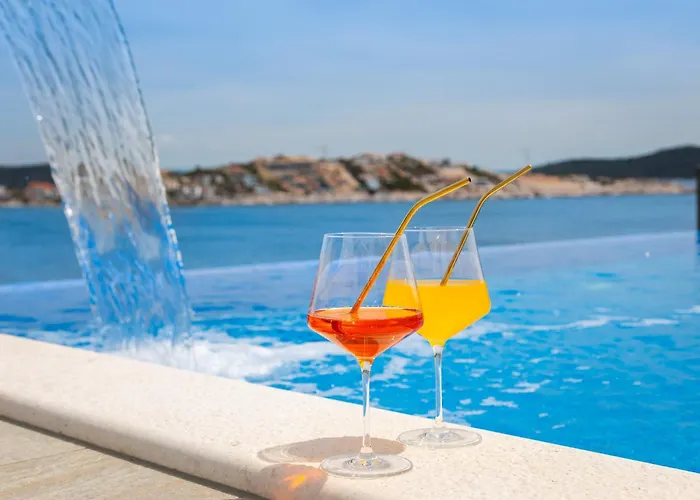 Luxury Seaside Villa Porat With Pool, Sauna And Sea View In Kanica - Rogoznica Villa *