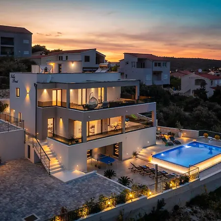 Private Seaside Porat In Ostricka Luka, Kanica, Rogoznica With Pool Villa