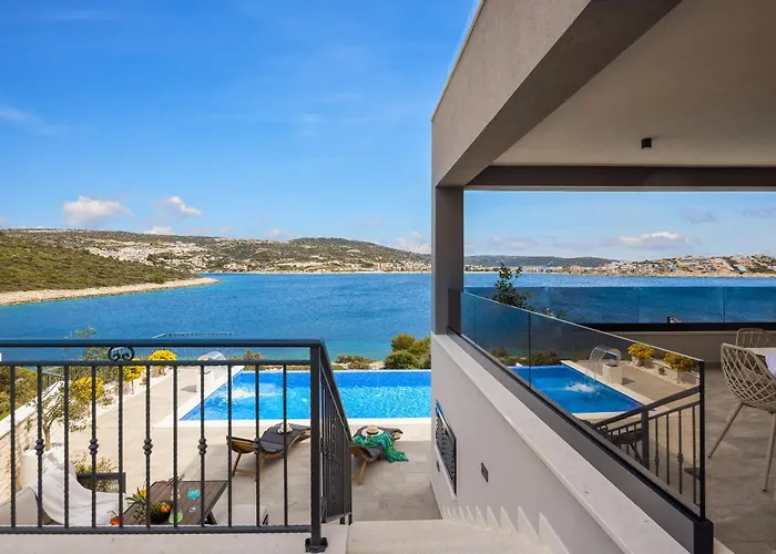 Private Seaside Porat In Ostricka Luka, Kanica, Rogoznica With Pool Villa